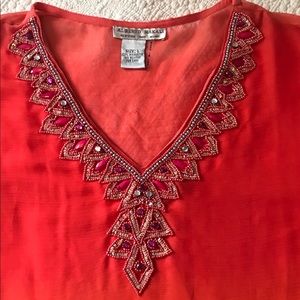 Alberto Makali Tops - ABERTO MAKALI Ombre tunic , Red/ Fuchsia Alberto Makali Tops - ABERTO MAKALI Ombre tunic , Red/ Fuchsia